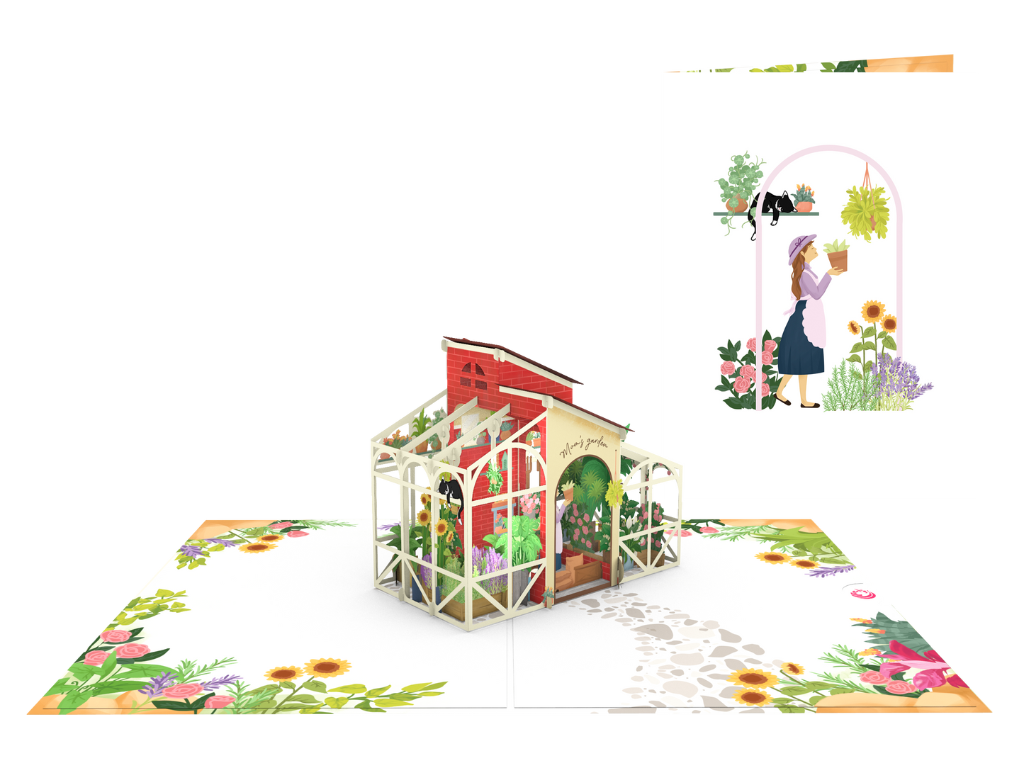 Green house Pop up card