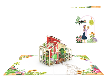 Green house Pop up card