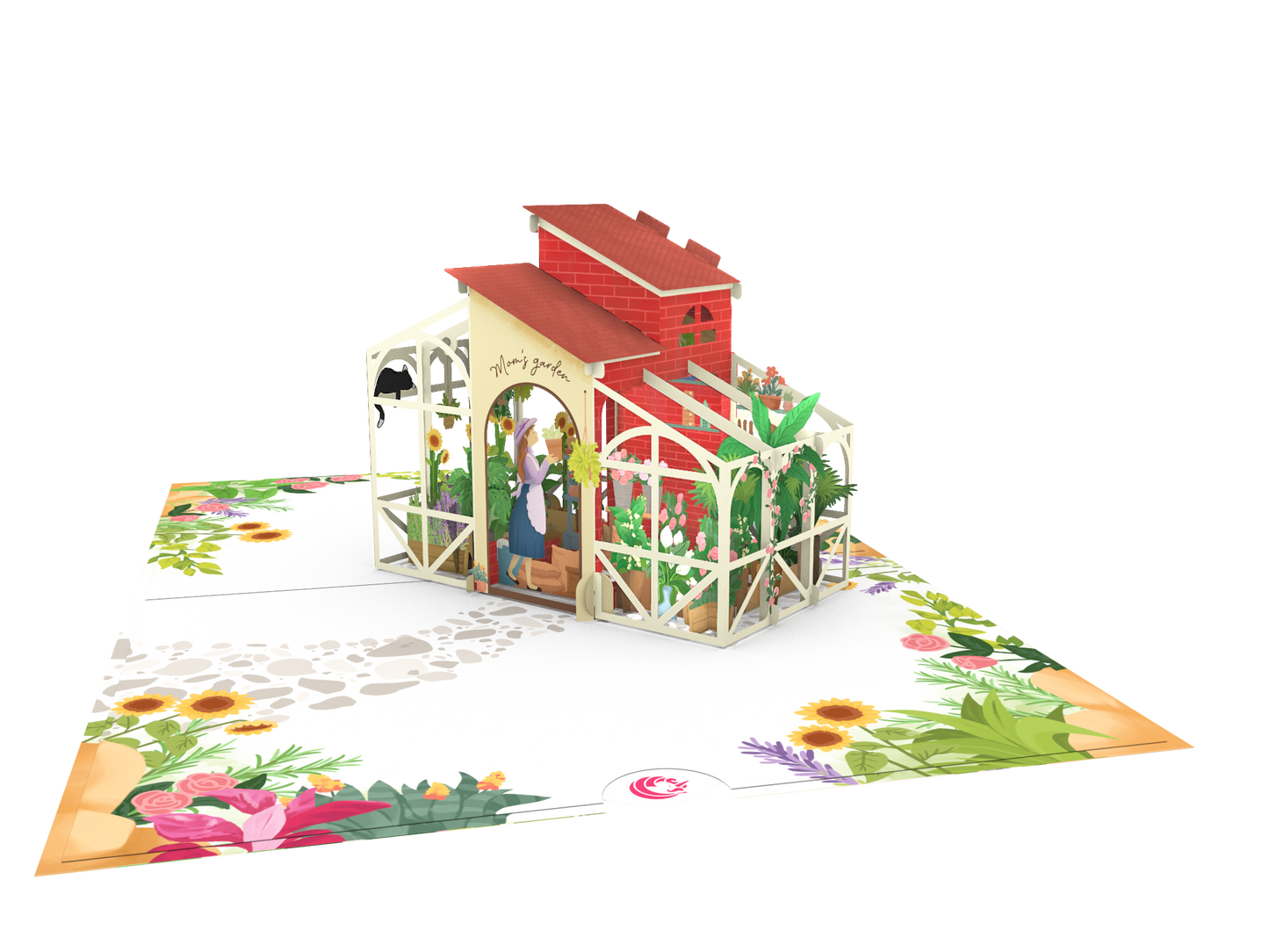 Green house Pop up card